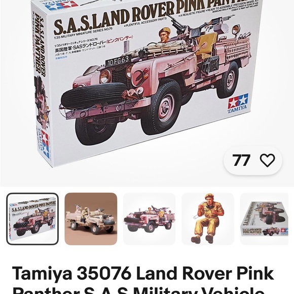 S.A.S. Land Rover Pink Panther Model Kit - Picture 2 of 8